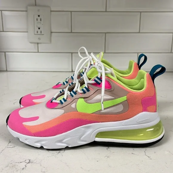 Nike Air Max 270 React Pink Volt Multi DC1863-600 Women's Size 6 - Picture 15 of 16